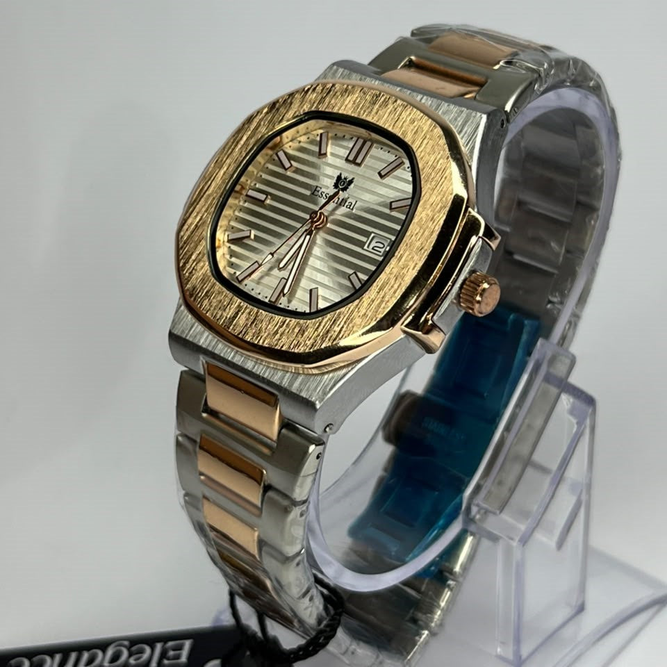 Essential Nautilus Edition Two-Tone Chain Watch (Champagne Gold Dial)