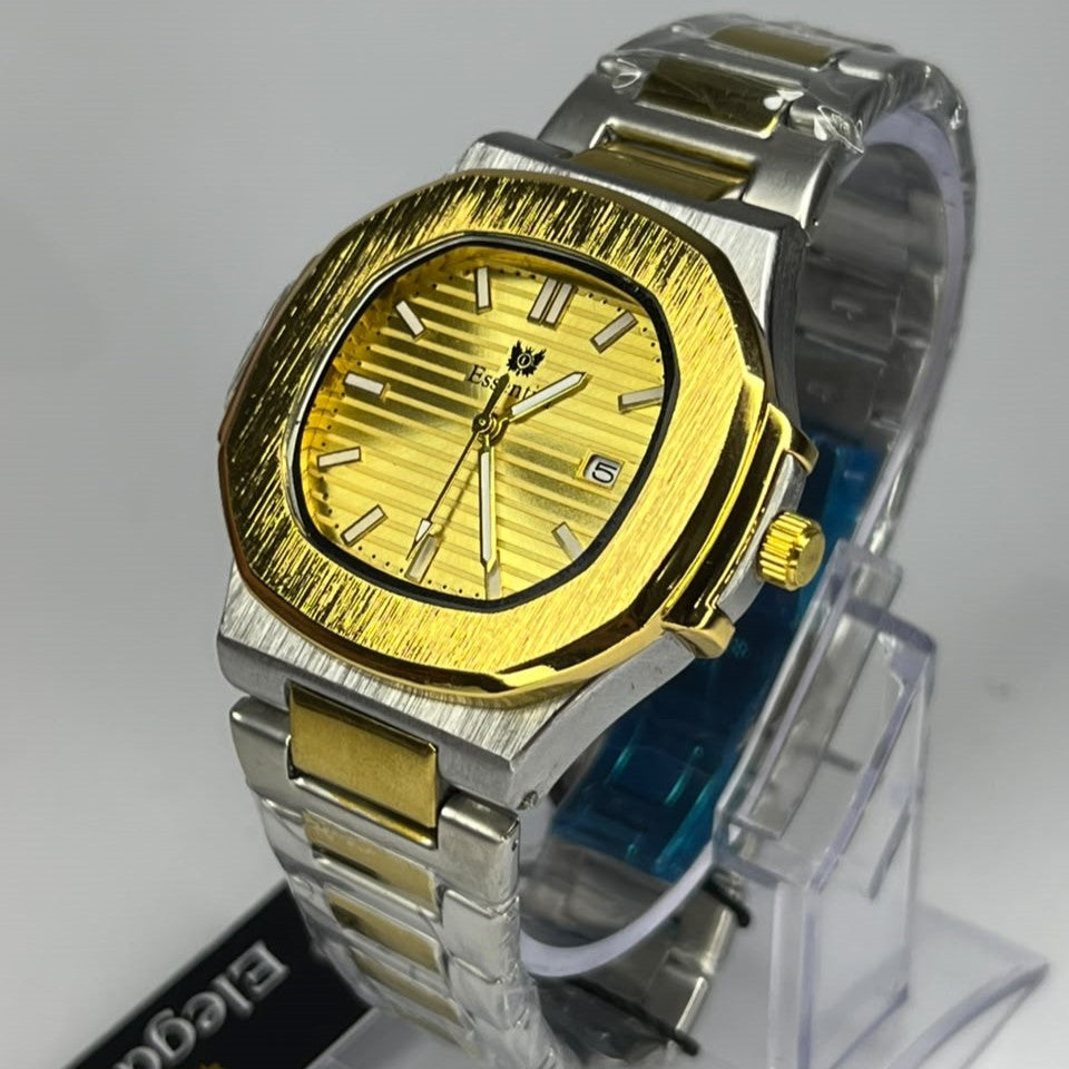 Essential Nautilus Edition Two-Tone Chain Watch (Champagne Gold Dial)