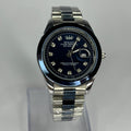 Rolux Datejust Edition Silver Metallic Chain Watch (Deep Blue Dial)