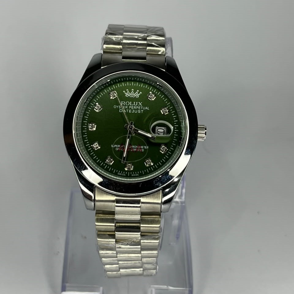 Rolux Sky-Dweller Edition Silver Metallic Chain Watch