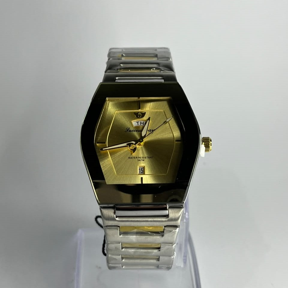 Success Luxury Hexagonal Two-Tone Chain Watch
