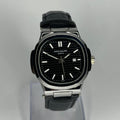 Patek Philippe Nautilus Edition Black Leather Strap Watch